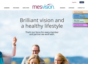 How mesvision.com looks like on a tablet such as an iPad.