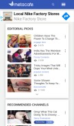 How metacafe.com looks like on a mobile device such as an iPhone.