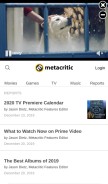 How metacritic.com looks like on a mobile device such as an iPhone.