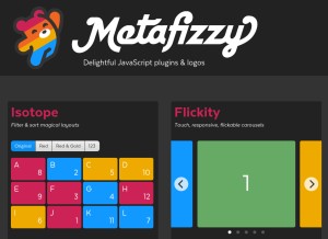 How metafizzy.co looks like on a tablet such as an iPad.