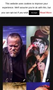 How metal-fotos.de looks like on a mobile device such as an iPhone.