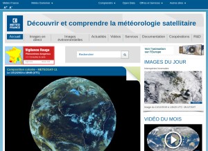 How meteo-spatiale.fr looks like on a tablet such as an iPad.