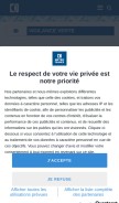 How meteo.pf looks like on a mobile device such as an iPhone.