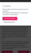 How meteogroup.com looks like on a mobile device such as an iPhone.