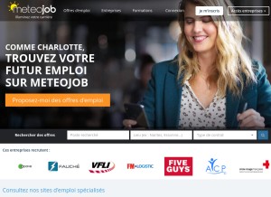 How meteojob.com looks like on a tablet such as an iPad.