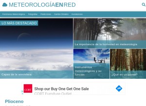 How meteorologiaenred.com looks like on a tablet such as an iPad.
