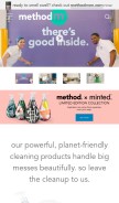 How methodhome.com looks like on a mobile device such as an iPhone.