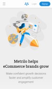 How metrilo.com looks like on a mobile device such as an iPhone.