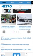 How metro-magazine.com looks like on a mobile device such as an iPhone.