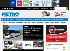 How metro-magazine.com looks like on a tablet such as an iPad.