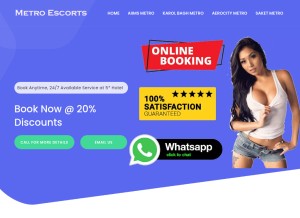 How metroescortsdelhi.com looks like on a tablet such as an iPad.