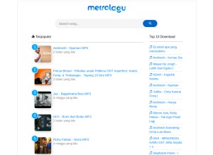 How metrolagu123.online looks like on a tablet such as an iPad.