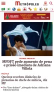 How metropoles.com looks like on a mobile device such as an iPhone.