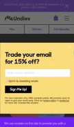How meundies.com looks like on a mobile device such as an iPhone.