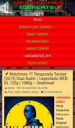 How meusfilmestorrents.com looks like on a mobile device such as an iPhone.