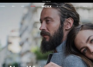 How mexx.com looks like on a tablet such as an iPad.