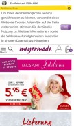 How meyer-mode.de looks like on a mobile device such as an iPhone.
