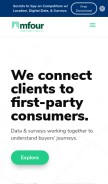 How mfour.com looks like on a mobile device such as an iPhone.