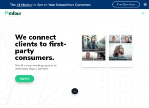 How mfour.com looks like on a tablet such as an iPad.