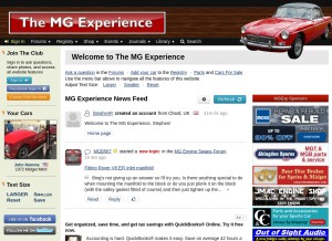 How mgexp.com looks like on a tablet such as an iPad.
