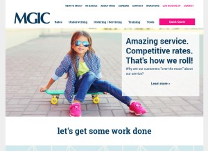How mgic.com looks like on a tablet such as an iPad.