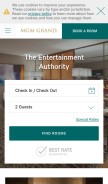 How mgmgrand.com looks like on a mobile device such as an iPhone.