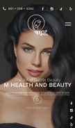 How mhealthandbeauty.com looks like on a mobile device such as an iPhone.