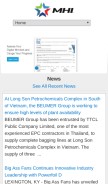 How mhi.org looks like on a mobile device such as an iPhone.