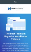 How mhthemes.com looks like on a mobile device such as an iPhone.