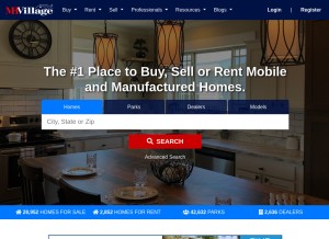 How mhvillage.com looks like on a tablet such as an iPad.