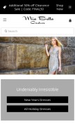 How miabellacouture.com looks like on a mobile device such as an iPhone.