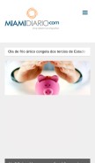 How miamidiario.com looks like on a mobile device such as an iPhone.