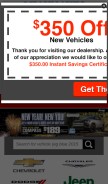 How miamilakesautomall.com looks like on a mobile device such as an iPhone.