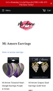 How miamorejewelry.com looks like on a mobile device such as an iPhone.