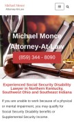 How michaelmoncelaw.com looks like on a mobile device such as an iPhone.