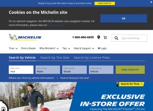 How michelinman.com looks like on a tablet such as an iPad.