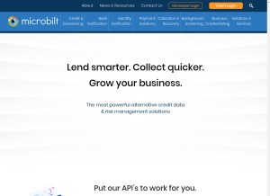 How microbilt.com looks like on a tablet such as an iPad.