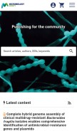 How microbiologyresearch.org looks like on a mobile device such as an iPhone.