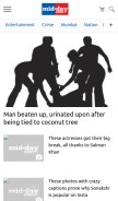 How mid-day.com looks like on a mobile device such as an iPhone.