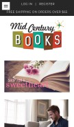 How midcenturybooks.net looks like on a mobile device such as an iPhone.