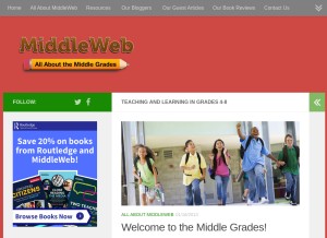 How middleweb.com looks like on a tablet such as an iPad.