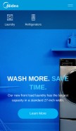 How midea.com looks like on a mobile device such as an iPhone.