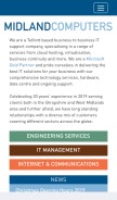 How midlandcomputers.com looks like on a mobile device such as an iPhone.