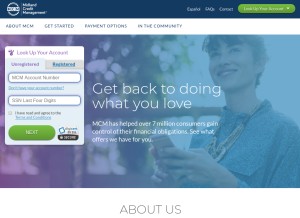 How midlandcreditonline.com looks like on a tablet such as an iPad.