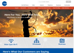 How midrivers.com looks like on a tablet such as an iPad.