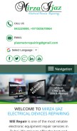 How mierepair.com looks like on a mobile device such as an iPhone.