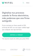 How mifiel.com looks like on a mobile device such as an iPhone.