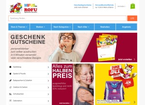 How mifus.de looks like on a tablet such as an iPad.