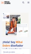 How mihaidobre.com looks like on a mobile device such as an iPhone.