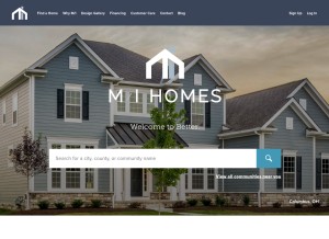 How mihomes.com looks like on a tablet such as an iPad.